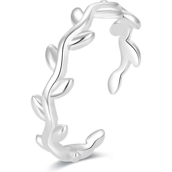 Beneto Strieborný prsteň na nohu s lístočkami AGGF495 66581412