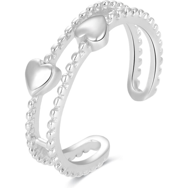 Beneto Romantický strieborný prsteň na nohu AGGF485 66579347