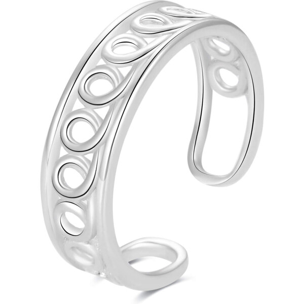 Beneto Nežný strieborný prsteň na nohu AGGF486 66581884