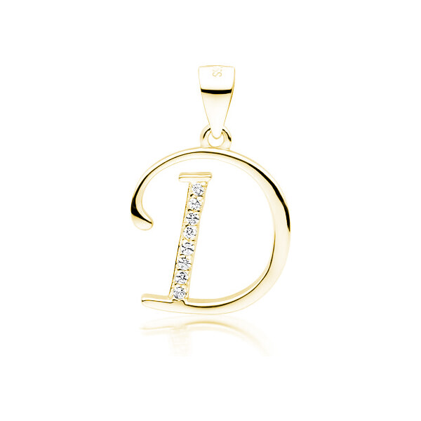 Olivie PÍSMENO D strieborný prívesok GOLD 5308 25944784