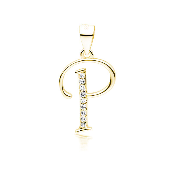 Olivie PÍSMENO P strieborný prívesok GOLD 5320 25944796