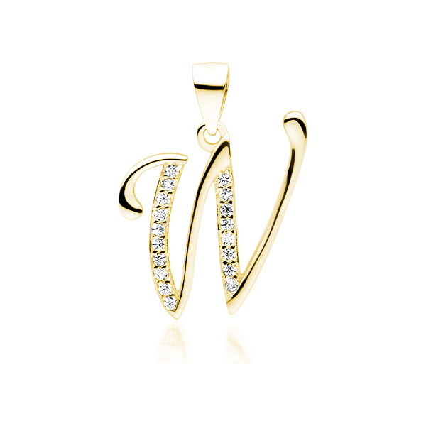 Olivie PÍSMENO W strieborný prívesok GOLD 5325 25944801