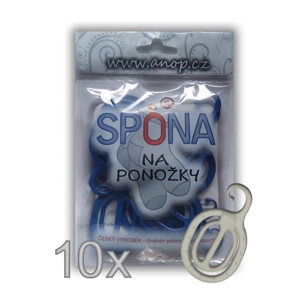 Spona ponožkovač na ponožky ANOP Sivá 10 spon 26458504