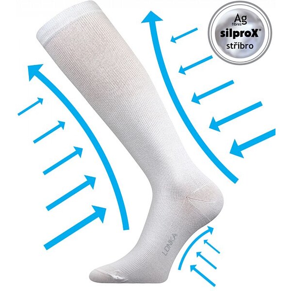 KOOPERAN kompresívne podkolienky Lonka Biela 43-46 1 pár 26251693