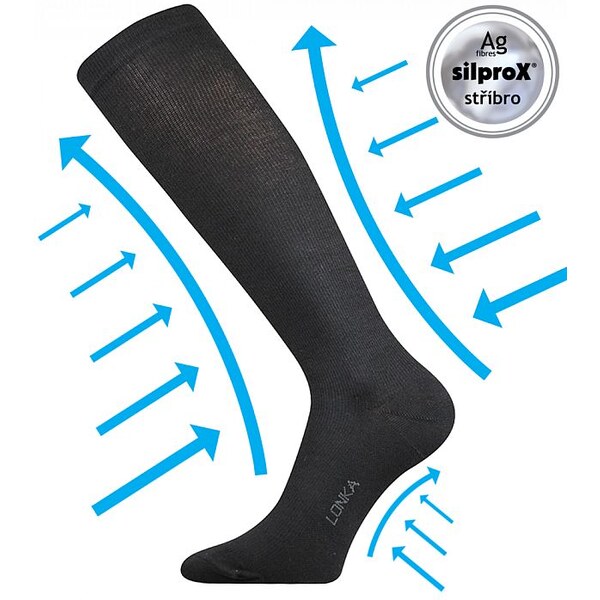 KOOPERAN kompresívne podkolienky Lonka Čierna 39-42 1 pár 26458550