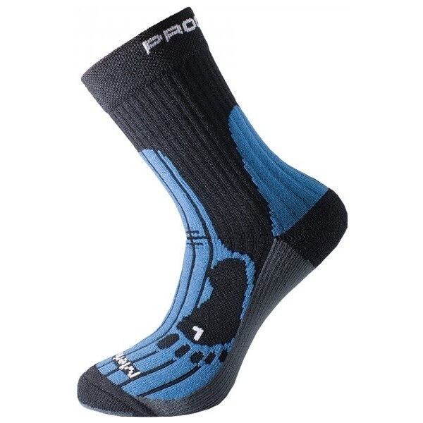 P MRN 8MB merino outdoorové ponožky Progress Čierna / Modrá / Sivá 39 26251695
