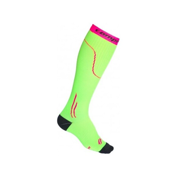 X-SHINE reflexné kompresný podkolienky COMPRESSOX Zelená / Růžová 35 28945789