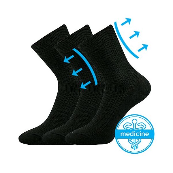 VIKTOR pánske spoločenské jednofarebné ponožky Boma Čierna 41-42 3 26251759