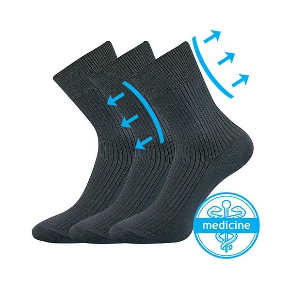 VIKTOR pánske spoločenské jednofarebné ponožky Boma Tm. sivá 41-42 3 37052702