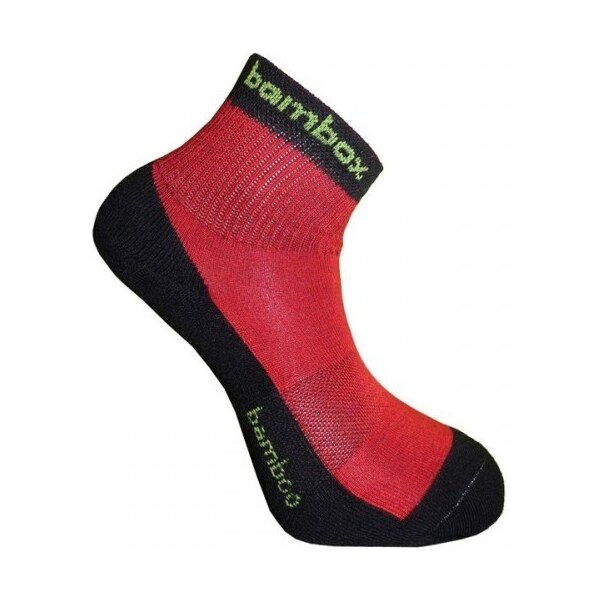 BX-2 FUN bambusové členkové ponožky BAMBOX Čierna / Červená 35-38 1 26251767