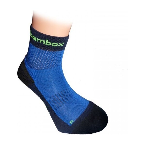 BX-2 FUN bambusové členkové ponožky BAMBOX Čierna / Modrá 43-46 1 pár 43034586
