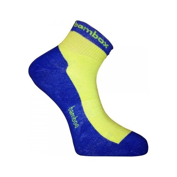 BX-2 FUN bambusové členkové ponožky BAMBOX Modrá / Limetka 39-42 1 pár 26458707