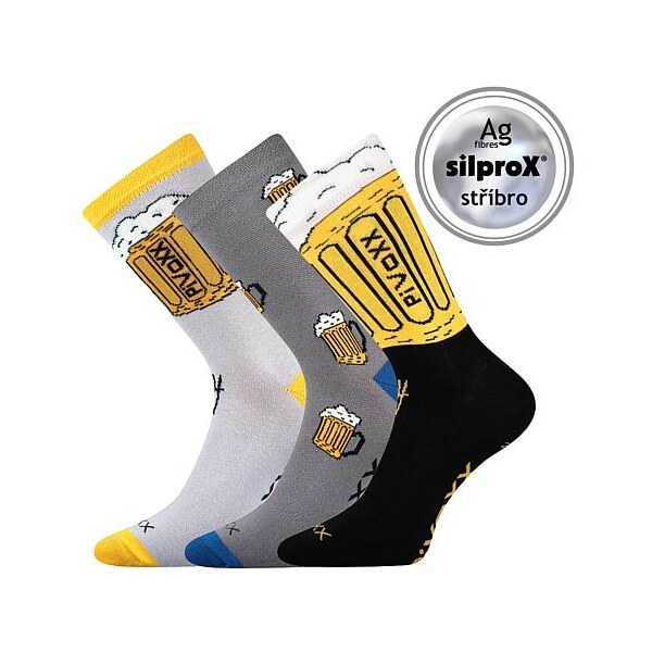 PiVoXX pivné ponožky VoXX Mix farieb 39-42 3 páry 26251800