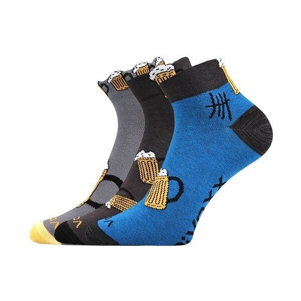 PIFF farebné ponožky s pivom VoXX Mix farieb 39-42 3 páry 26251818