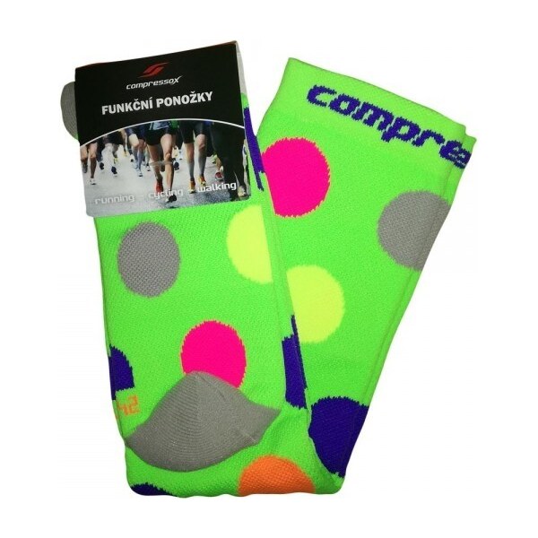 X-POOL bodkované kompresný podkolienky COMPRESSOX Zelená 39-42 1 pár 26458815