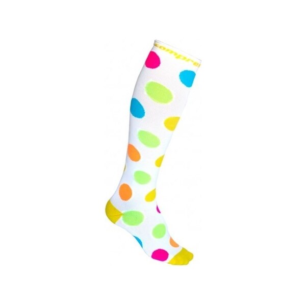 X-POOL bodkované kompresných podkolienky COMPRESSOX Biela 39-42 1 pár 26251827