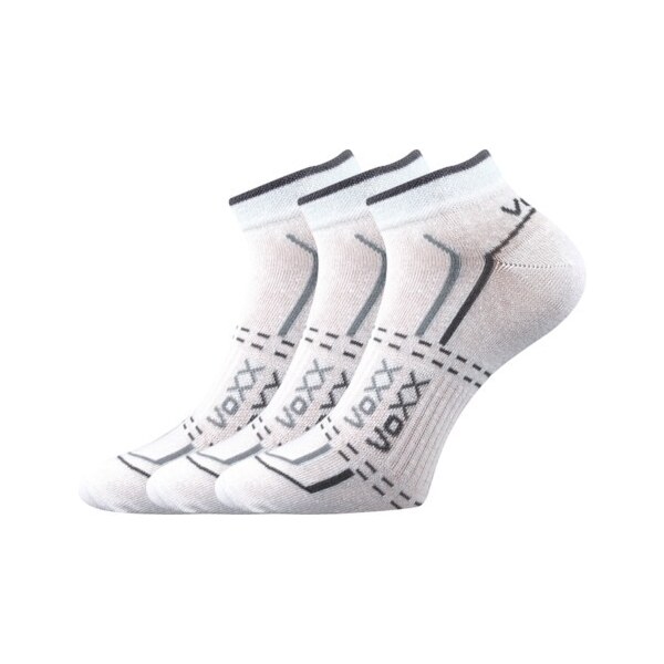 REX 11 športové členkové ponožky VoXX Biela 39-42 3 páry 26251858