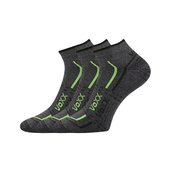 REX 11 športové členkové ponožky VoXX Tm. sivá 39-42 3 páry 26788026