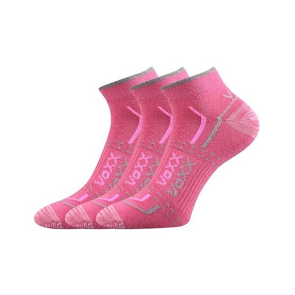 REX 11 športové členkové ponožky VoXX Růžová 35-38 3 páry 26458875