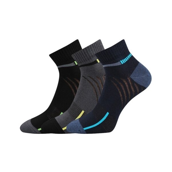 PIKI nízke farebné ponožky Boma - MIX 47 Mix farieb 39-42 3 páry 26251862