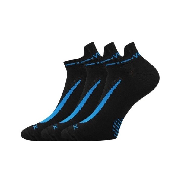 REX 10 športové členkové ponožky VoXX Čierna 43-46 3 páry 26458877
