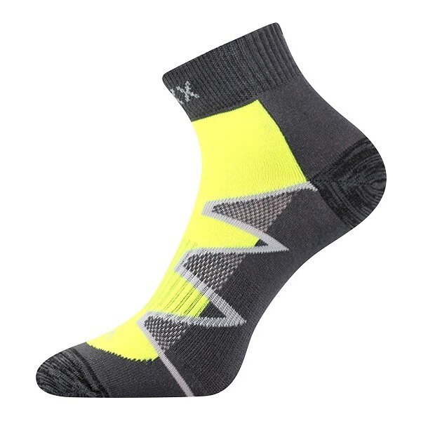 MONSA členkové športové ponožky VoXX Tm. sivá / Žltá 43-46 3 páry 49900200