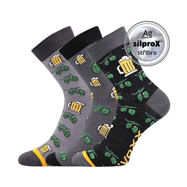 PiVoXX pivné ponožky VoXX - CHMELL Mix farieb 39-42 3 páry 26251880