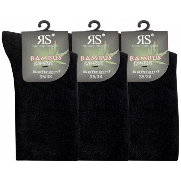 Klasické bambusové ponožky RS Čierna 35-38 3 páry 26252041