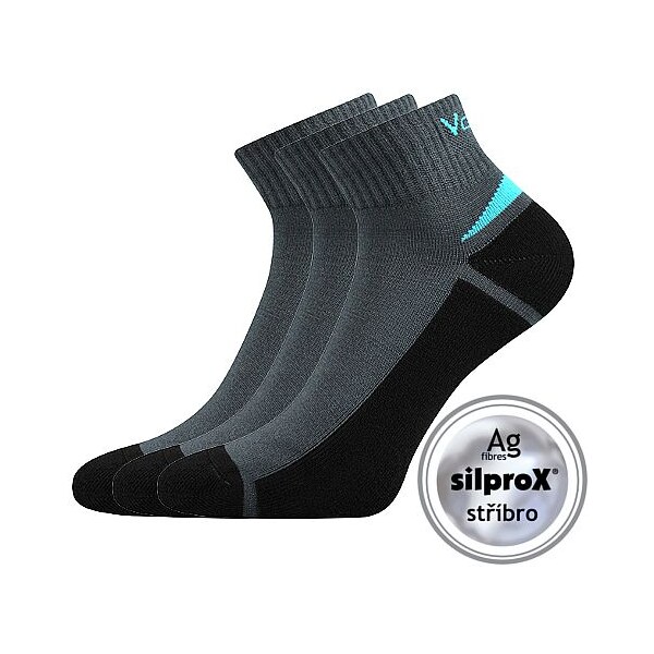 ASTON antibakteriálne členkové ponožky so striebrom VoXX Tm. sivá 35 44172196