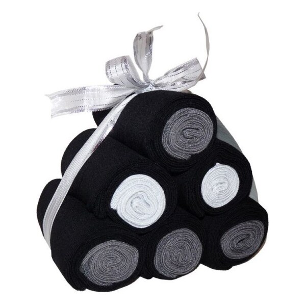 Bambox PYRAMIDA z ponožiek - 6párů Čierna / Sivá 39-42 6 párů 26252055