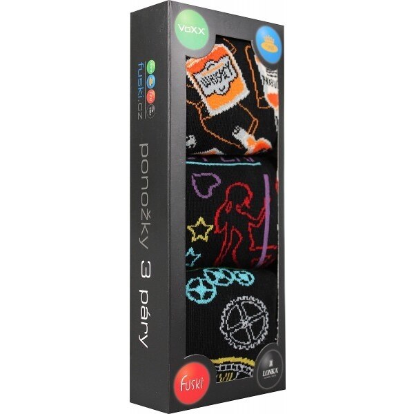 DEBOX farebné vianočné ponožky Lonka - WHISKY Mix farieb 39-42 3 páry 26252072