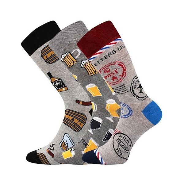 WOODOO farebné veselé ponožky Lonka - RUM 26252101