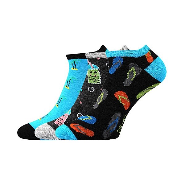 PIKI nízke farebné ponožky Boma - MIX 64 Muž 39-42 3 páry 26252165