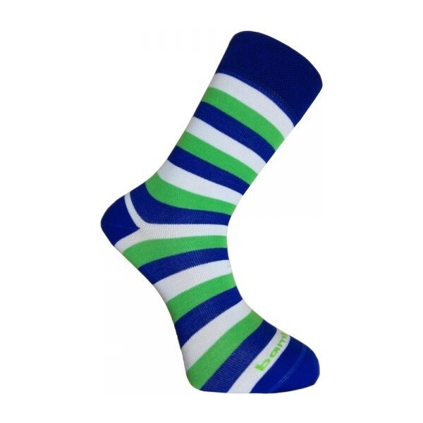 BX-STRIPY BLUE bambusové ponožky BAMBOX Modrá / Zelená / Biela 39-42 1 61127259