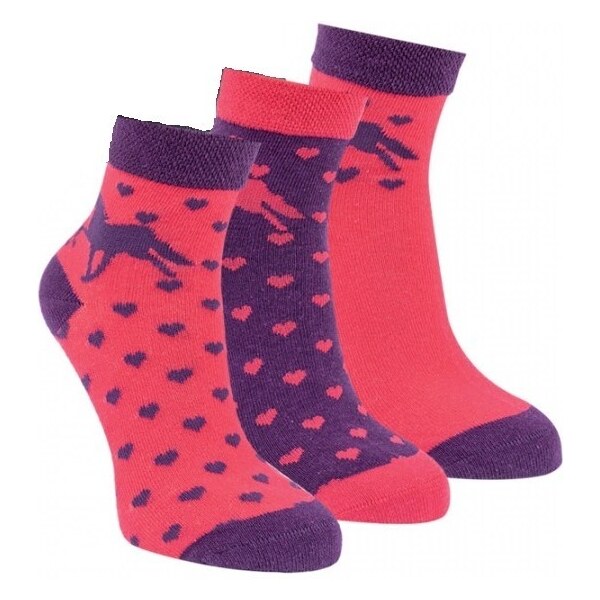 Detské dievčenské skrátené ponožky RS - KONÍK Holk