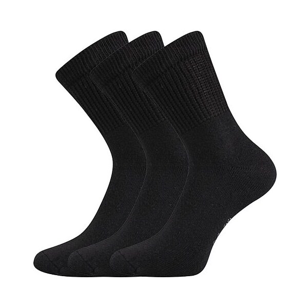 012-41-39 TREKING voľný lem froté ponožky Boma Čierna 43-46 3 páry 26459285