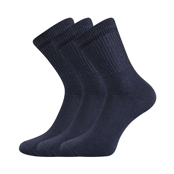 012-41-39 TREKING voľný lem froté ponožky Boma Tm. modrá 43-46 3 páry 26459287