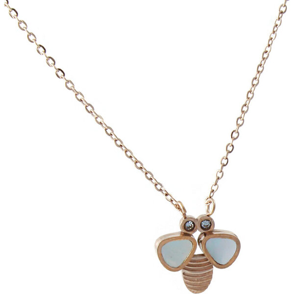 BM Jewellery Dámsky náhrdelník rose gold včielka S11113100 31318857