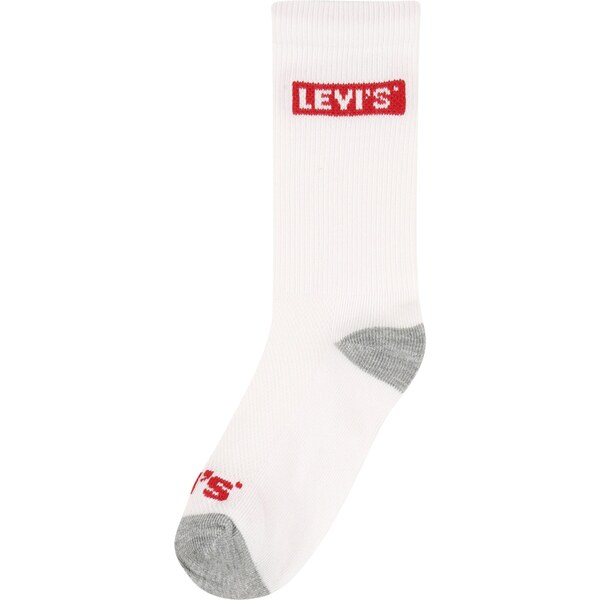 LEVIS Ponožky sivá melírovaná / červená / biela 62780384