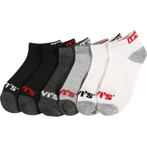 LEVIS Ponožky sivá / tmavosivá / červená / čierna / biela 62780388
