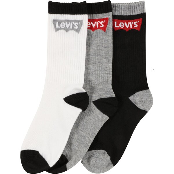 LEVIS Ponožky sivá / červená / čierna / biela 62863202
