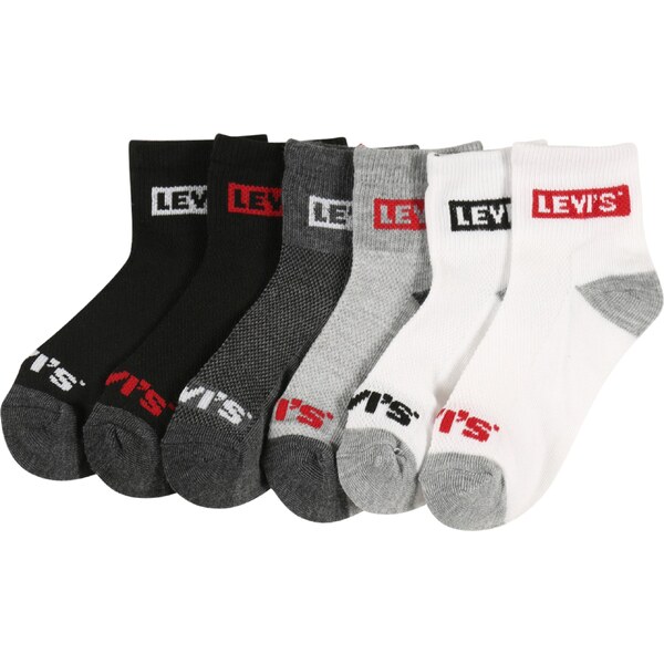 Levis Kids Ponožky sivá melírovaná / červená / čierna / biela 62780387