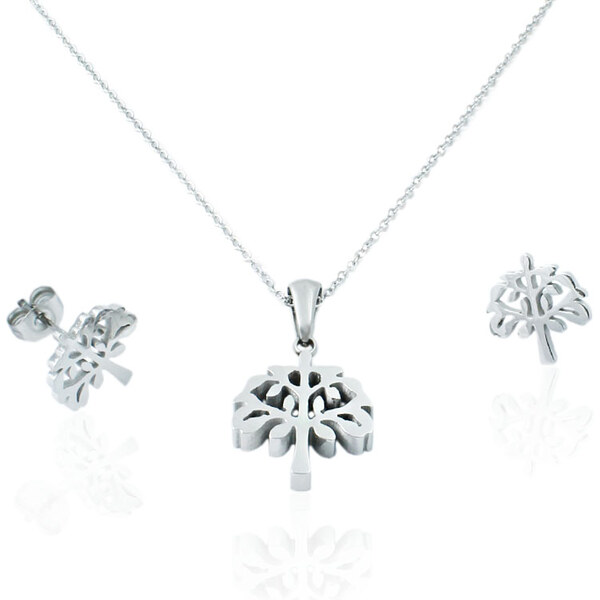 BM Jewellery Dámsky set náušnice a retiazka s príveskom strom života z 31318872