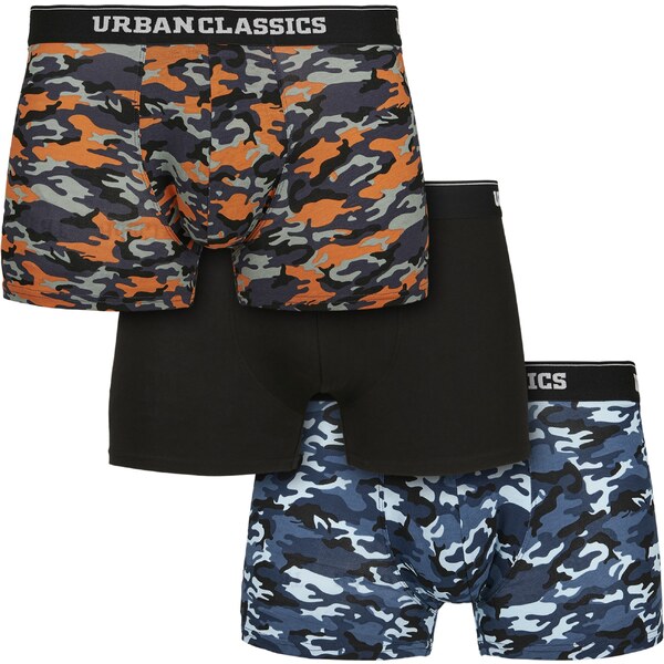 Urban Classics Boxerky dymovo modrá / modrosivá / oranžová / čierna 54223889
