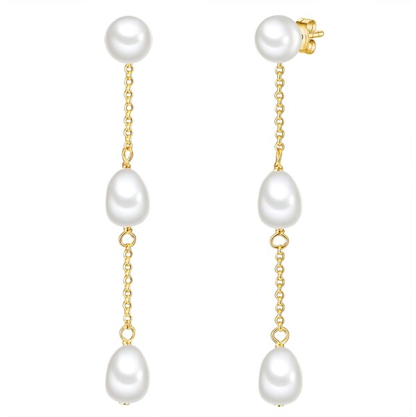 Valero Pearls Náušnice zlatá žltá / perlovo biela 66738360