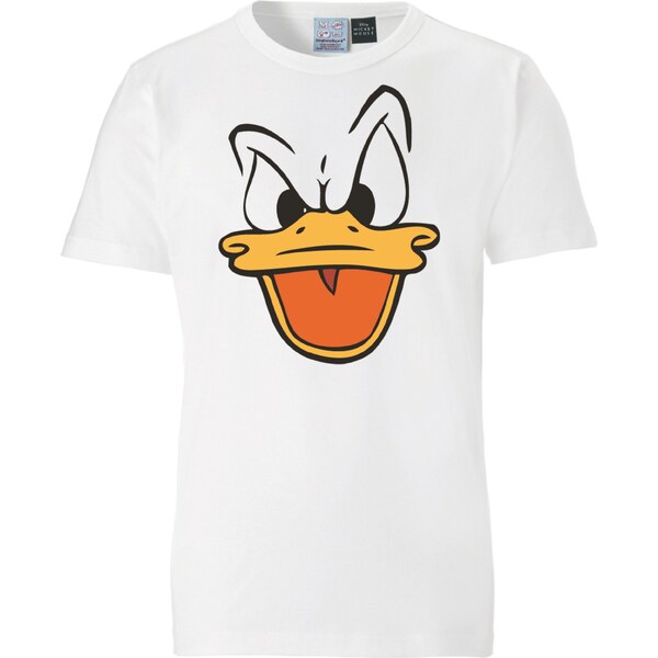 LOGOSHIRT Tričko Donald Duck karí / oranžová / biela 56124425