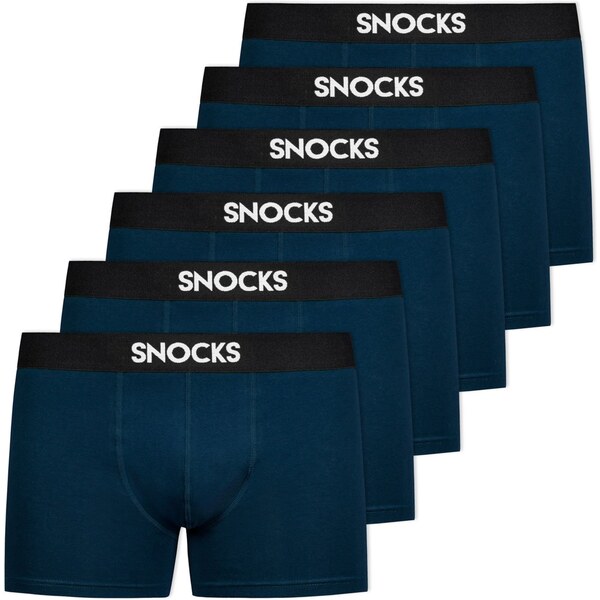 SNOCKS Boxerky námornícka modrá / čierna / biela 60867359