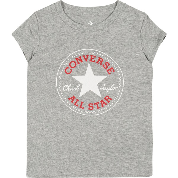 CONVERSE Tričko sivá melírovaná / červená / biela 54226395
