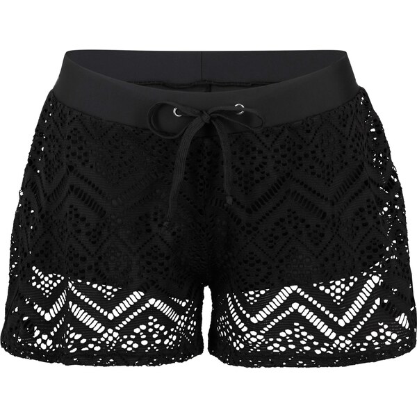 bonprix Kúpacie šortky s čipkou, farba čierna 44790626