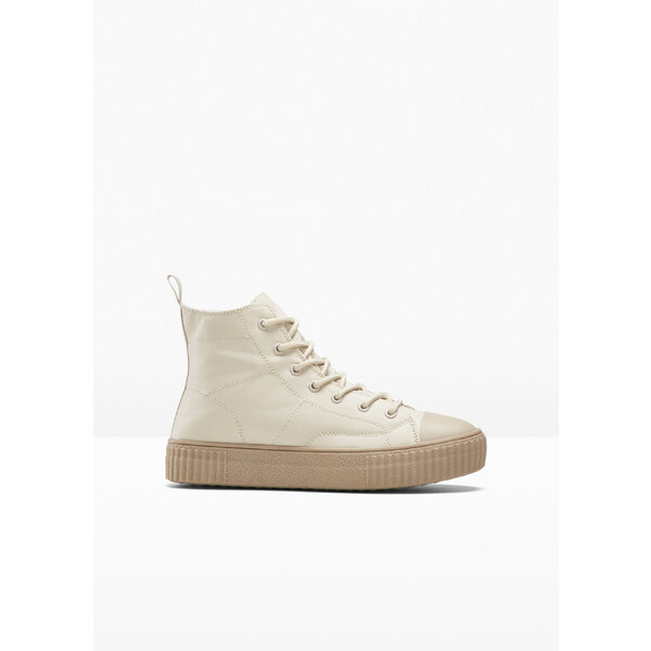 bonprix Vysoké tenisky na platforme, farba béžová 44791062